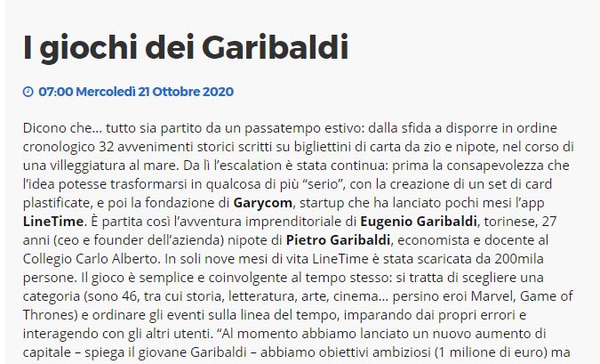 I giochi dei Garibaldi